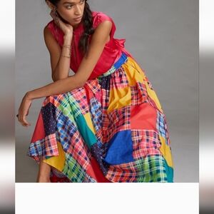 Maeve Anthropologie Patchwork Maxi Skirt Small